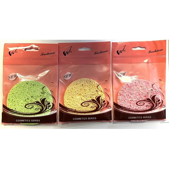 Make-up remover sponge 8 cm 1 piece different colours