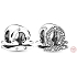 Charm Sterling silver 925 Zodiac sign of the Scales, bead for bracelet