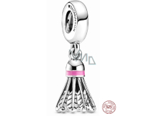 Sterling silver 925 I love badminton - Badminton ball, bracelet pendant sport