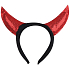 Devil's horns glittering, red on the headband