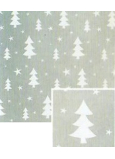 Nekupto Christmas gift wrapping paper 70 x 500 cm Silver, white trees