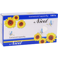 Nicol 2-ply paper handkerchiefs in a box, 100 pcs