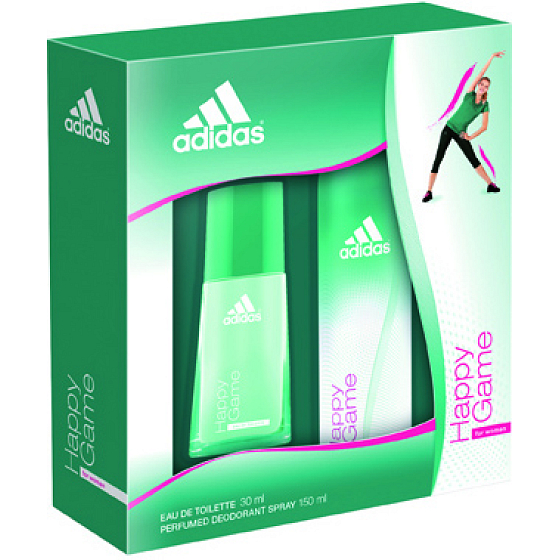 Adidas Happy Game EdT 30 ml Eau De Toilette Spray 150 ml for women gift set