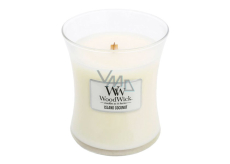WoodWick Island Coconut - Island Coconut scented candle with wooden wick and lid glass medium 275 g