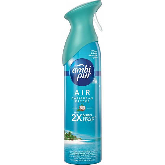Ambi Pur Air Caribbean Escape 2 x longer-lasting fragrance air freshener spray 300 ml