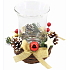 Candlestick with a glass jar with a jute ribbon 25 cm