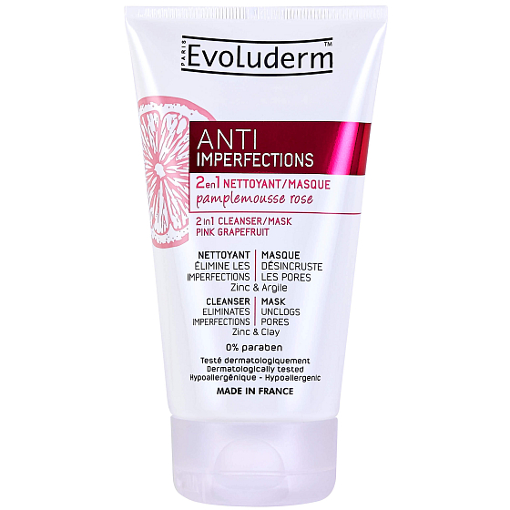 Evoluderm Anti Imperfection 2in1 cleansing gel - mask for skin prone to acne 150 ml