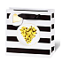BSB Luxury gift paper bag 145 x 15 x 6 cm Golden Glitter Heart LDT 409 - CD