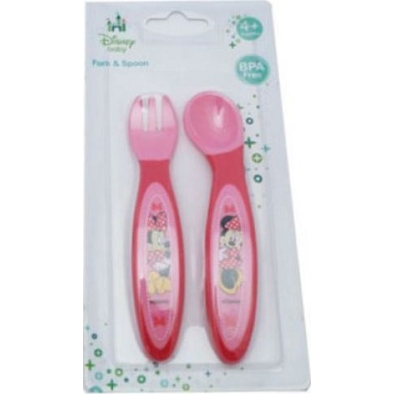 Disney Baby Minnie Mouse cutlery pink-red for children 4+ months