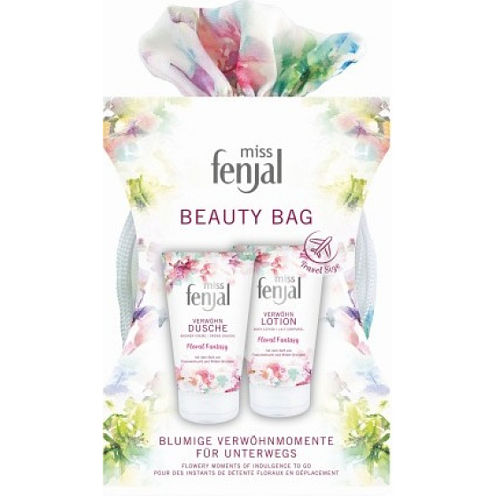 Fenjal Miss Floral Fantasy Shower Gel 75 ml + Body Lotion 75 ml + Cosmetic Bag, Cosmetic Set
