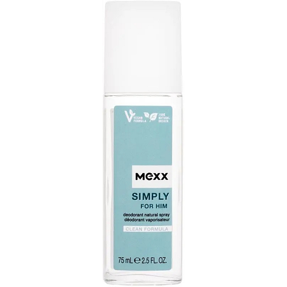 Mexx Simply for Him perfumed deodorant glass for men 75 ml