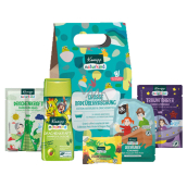 Kneipp Velké koupací překvapení pro kluky Dračí síla sůl do koupele 40 g + Vesmírná jízda sůl do koupele 40 g + Dračí síla šampon a sprchový gel 200 ml + Pirátská výprava pěna do koupele 40 ml + Dračí kouzlo šumivá tableta do koupele 80 g, kosmetická sada pro děti
