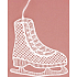 Crochet skates for hanging 10 cm