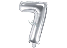 Ditipo Foil inflatable balloon number 7 silver 35 cm 1 piece