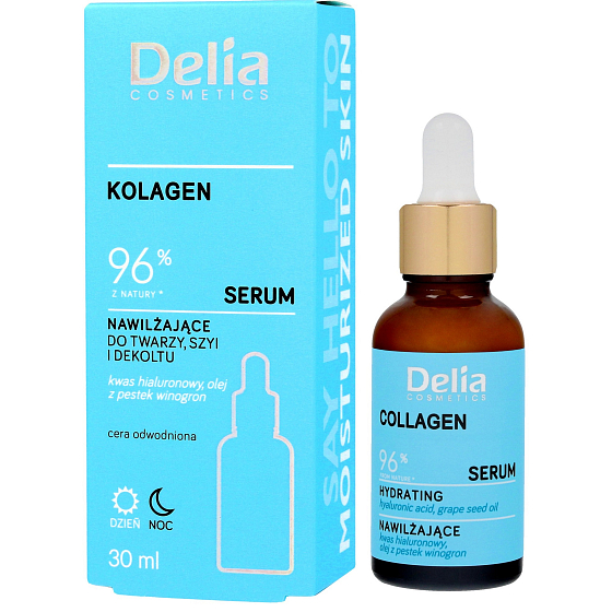Delia Cosmetics Collagen 96% moisturizing serum for face, neck and décolleté with collagen 30 ml