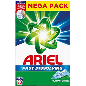 Ariel Mountain Spring box laundry powder for colored laundry 80 doses 4.4 kg