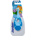 Jordan Step by Step soft children's toothbrush with teether, for ages 0-2 years, 1 pc