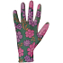 Leiva work gloves dipped in polyurethane with floral print, size 8, 1 pair