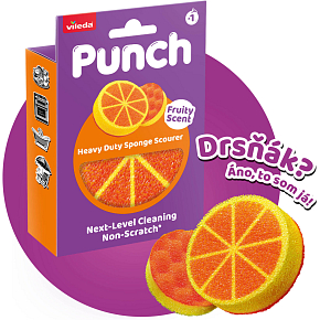 Vileda Punch Orange Scented Dish Sponge, 1 piece Vileda Punch Orange Scented Dish Sponge, 1 piece