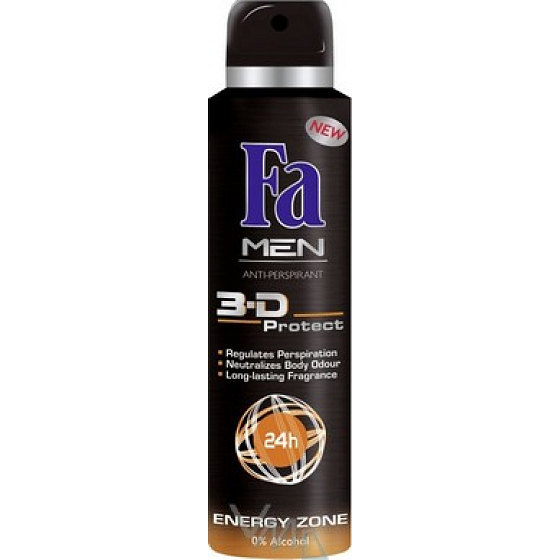 Fa Men 3D Energy Zone deodorant spray for men 150 ml