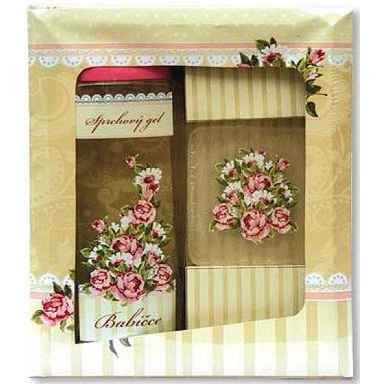 Bohemia Gifts Grandma shower gel 300 ml + handmade toilet soap 70 g, cosmetic set
