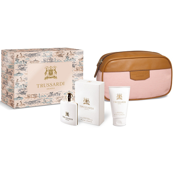 Trussardi Donna perfumed water 50 ml + body lotion 100 ml + bag, gift set