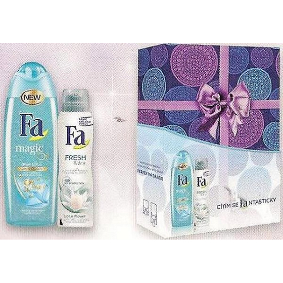 Fa Magic Blue Lotus shower gel 250 ml + Fa Fresh & Dry lotus Flower deodorant spray for women 150 ml, cosmetic set