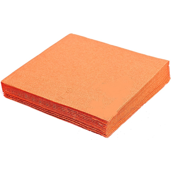 Gastro Paper napkins 2 ply 33 x 33 cm 50 pieces colored orange
