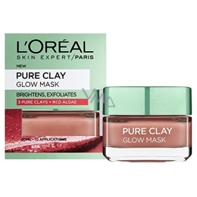 Loreal Paris Pure Clay Glow Mask exfoliating face mask 50 ml