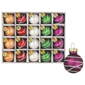 Flasks glass set of 5 colors 2.5 cm, 20 pieces