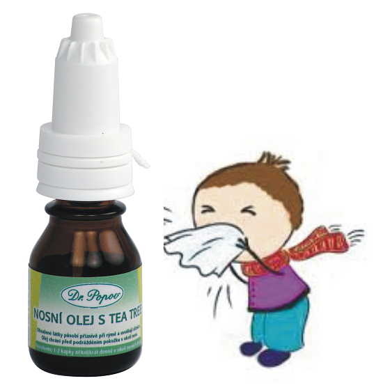 Dr. Popov Nasal Oil with Tea Tree has a beneficial effect on colds and relieves mucous membranes, protecting against skin irritation 10 ml