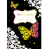 Ditipo Relax for Handbag Butterflies and Flowers Creative Notebook 16 Sheets, Format A6 15 x 10.5 cm