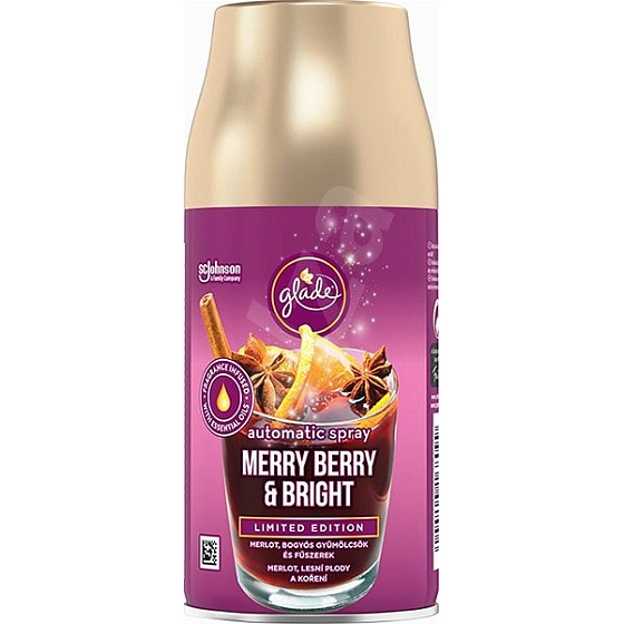 Glade Merry Berry & Bright automatic air freshener with the scent of merlot, berries and spices, refill spray 269 ml