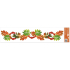 Window film without adhesive stripes leaves red, green 64 x 15 cm