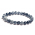 Obsidian flake bracelet elastic natural stone, bead 8 mm / 16-17 cm, rescue stone