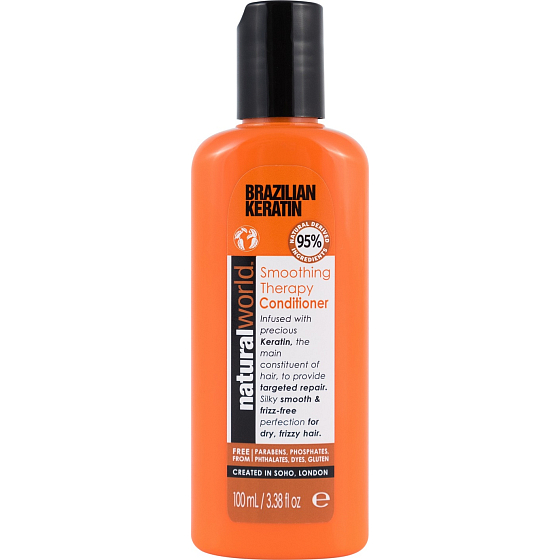 Natural World Brazilian Keratin Smoothing Therapy Hair Conditioner 100 ml