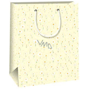 Ditipo Gift paper bag 18 x 10 x 22,7 cm Yellow, white flowers