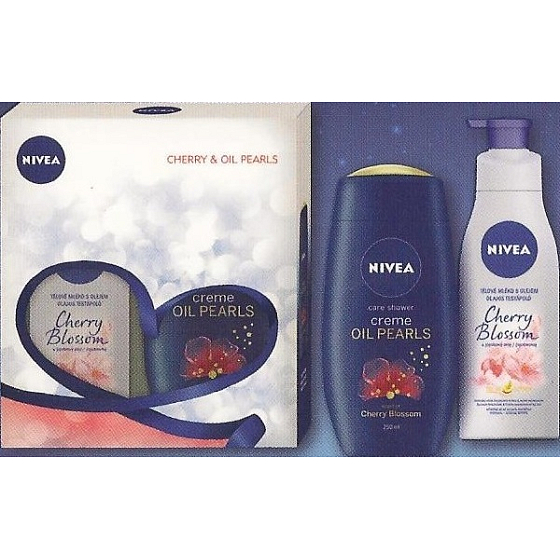 Nivea Body Cherry body lotion 200 ml + shower gel 250 ml, cosmetic set