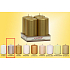 Lima Smooth Metallic Silver Candle Cylinder 50 x 100 mm 4 pieces