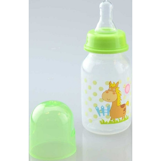 First Steps Feeding Bottle 0+ baby bottle with silicone pacifier Koník 150 ml