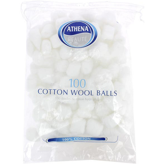 Athena Beauté Cotton wads white 100 pieces