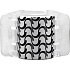 Linziclip Midi Hair clip metallic with ripples 3.5 cm suitable for medium and thick hair 1 piece