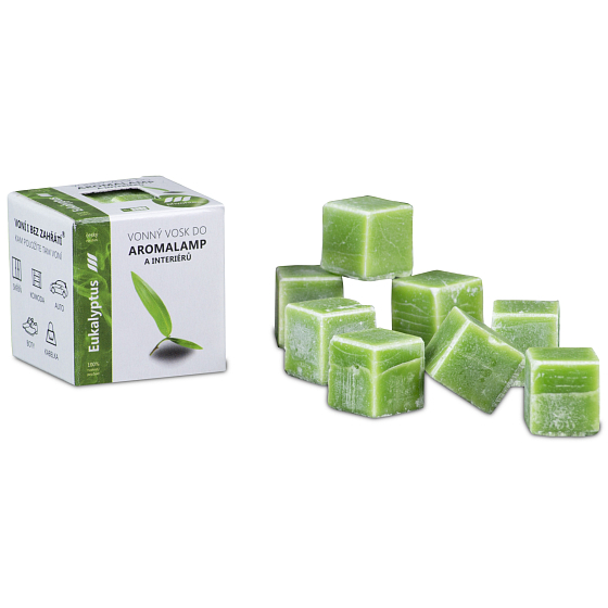 Kozák Eucalyptus Natural Scented Wax for Aromatherapy Lamps and Interiors 8 Cubes 30 g