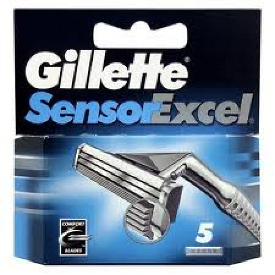 Gillette Sensor Excel replacement blades for men, 5 pieces