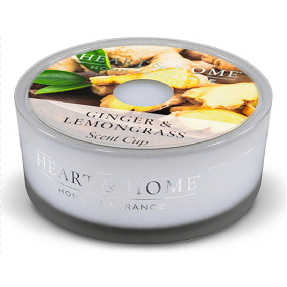 Heart & Home Ginger and Lemongrass Soy scented candle in a bowl burns for up to 12 hours 38 g