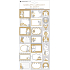 Self-adhesive gift tags with glitters white-gray 18 x 40 cm 23 pieces
