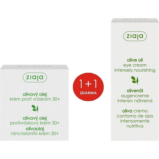 Ziaja Oliva anti-wrinkle cream 30+ 50 ml + Oliva eye cream 15 ml, duopack