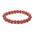 Agate red elastic natural stone, bead 8 mm / 16-17 cm, adds strength