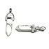 Magnesite / Howlite white pendulum hexagon pendant natural stone 41 x 13 mm, cleansing stone