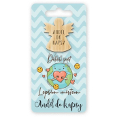 Nekupto Pocket Hug Angel You Make the World a Better Place, Pocket Hug 6 x 12 cm